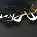 Bismillah- Modern Islamic Wall Art Calligraphy. Stands out wherever you place it!  Size 24″wX24″h