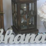 Polished Stainless Steel  Double Sided Table Art. Modern Arabic Table Art reads “Subhan Allah”    Self Standing    Size: 20″WX3″H