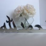 Arabic Calligraphy Stainless Steel Modern Table Art Alhamdulilah