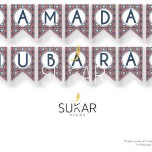 Ramadan Decor Red Banner Sukar Decor